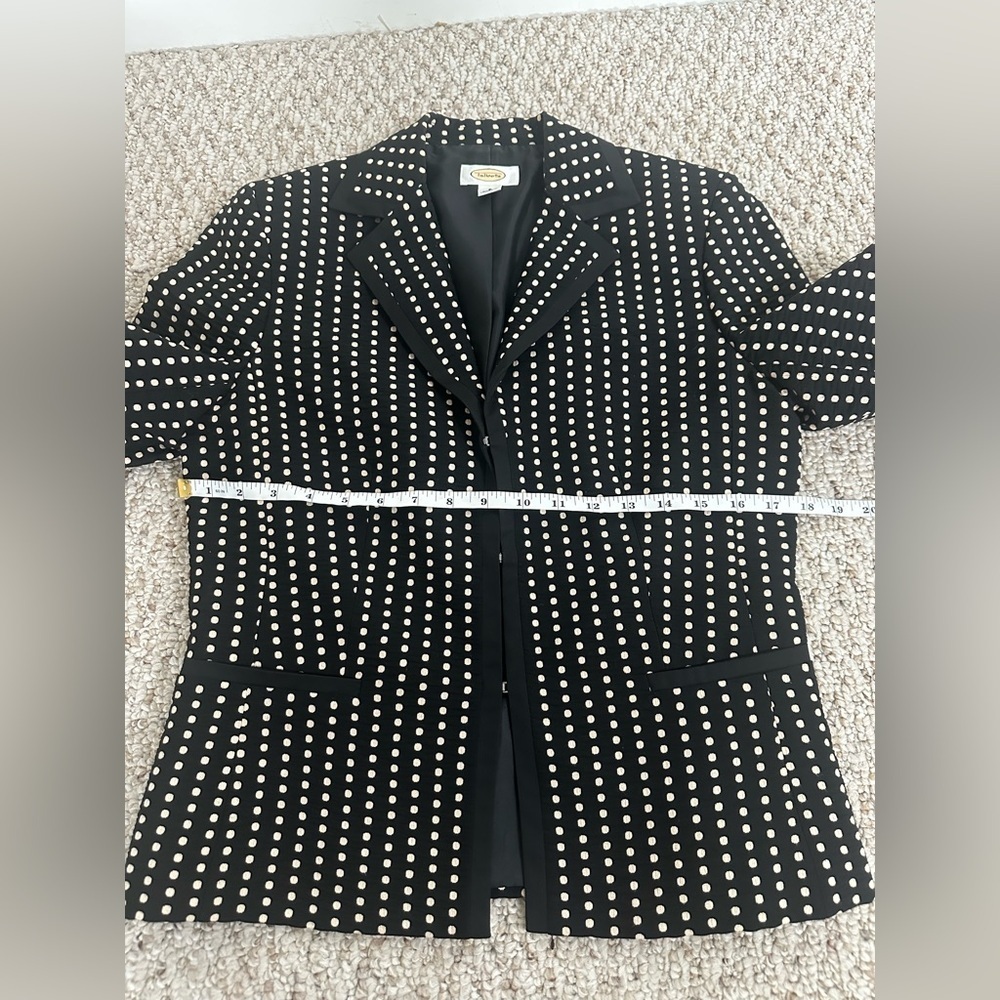 Talbots Black and White Polka Dot Blazer size 8 - Picture 8 of 8